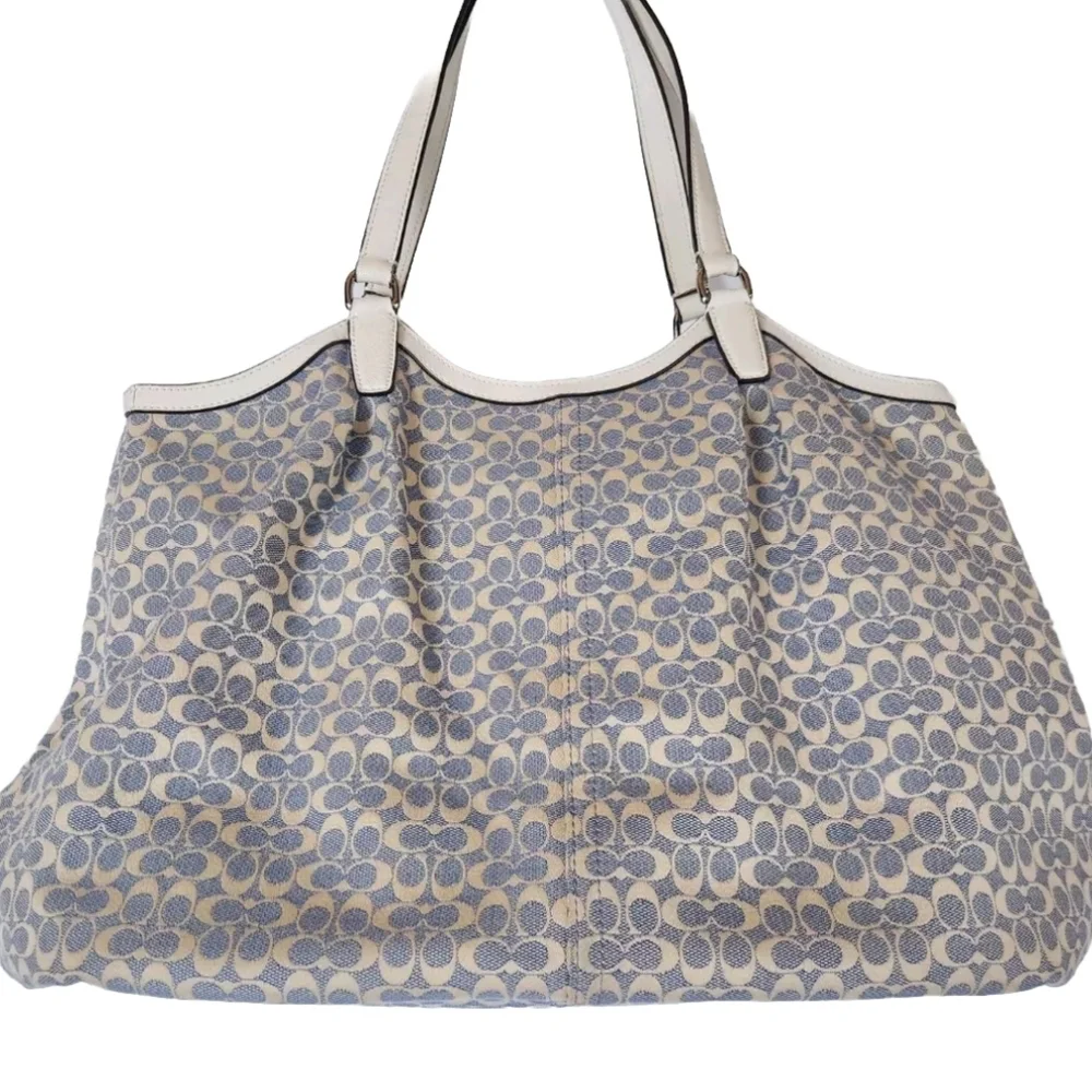 COACH SIGNATURE STRIPE JACQUARD SHOULDER BAG $348 - Picture 3 of 11